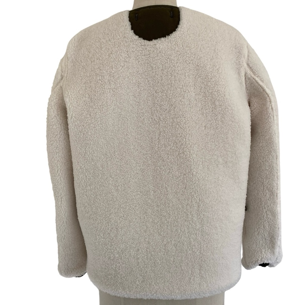 Mother The Lining Jacket Quilted Nylon & Faux Fur Reversible Button-Up Jacket - Picture 7 of 10